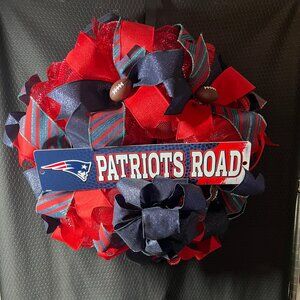 New England Patriots Deco Mesh Wreath